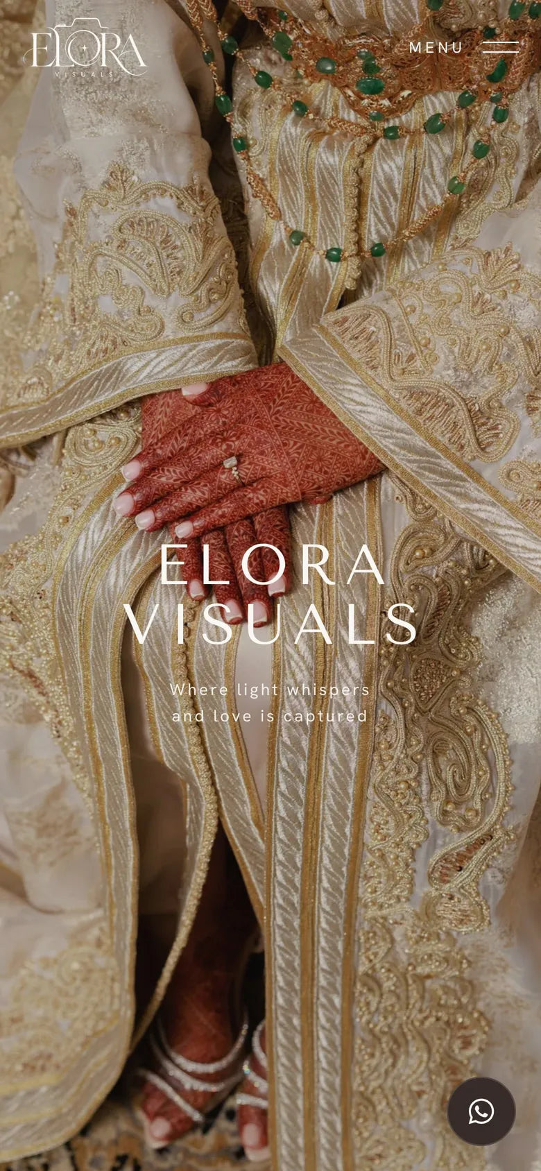 Homepage van Elora Visuals